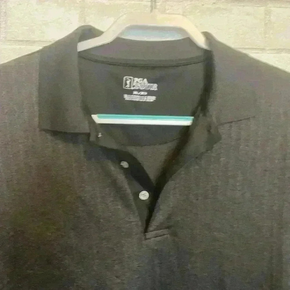 PGA Tour Golf Polo Shirt Mens Dark Gray Size XL Long Sleeve #003 - Picture 3 of 7